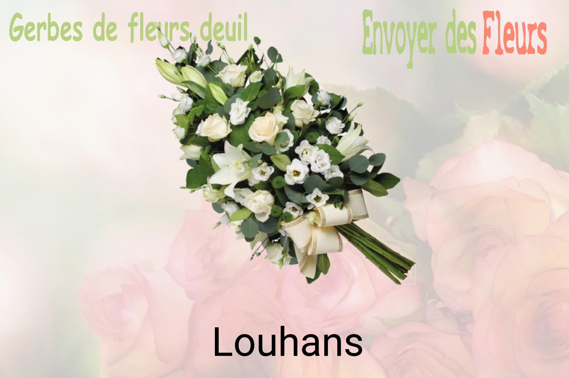Gerbe de fleurs de deuil livrée à Louhans